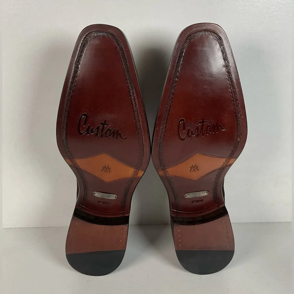 Mezlan Double Monk Strap Shoes | Custom | Nubuck Suede | Brown | Men’s 10.5 M